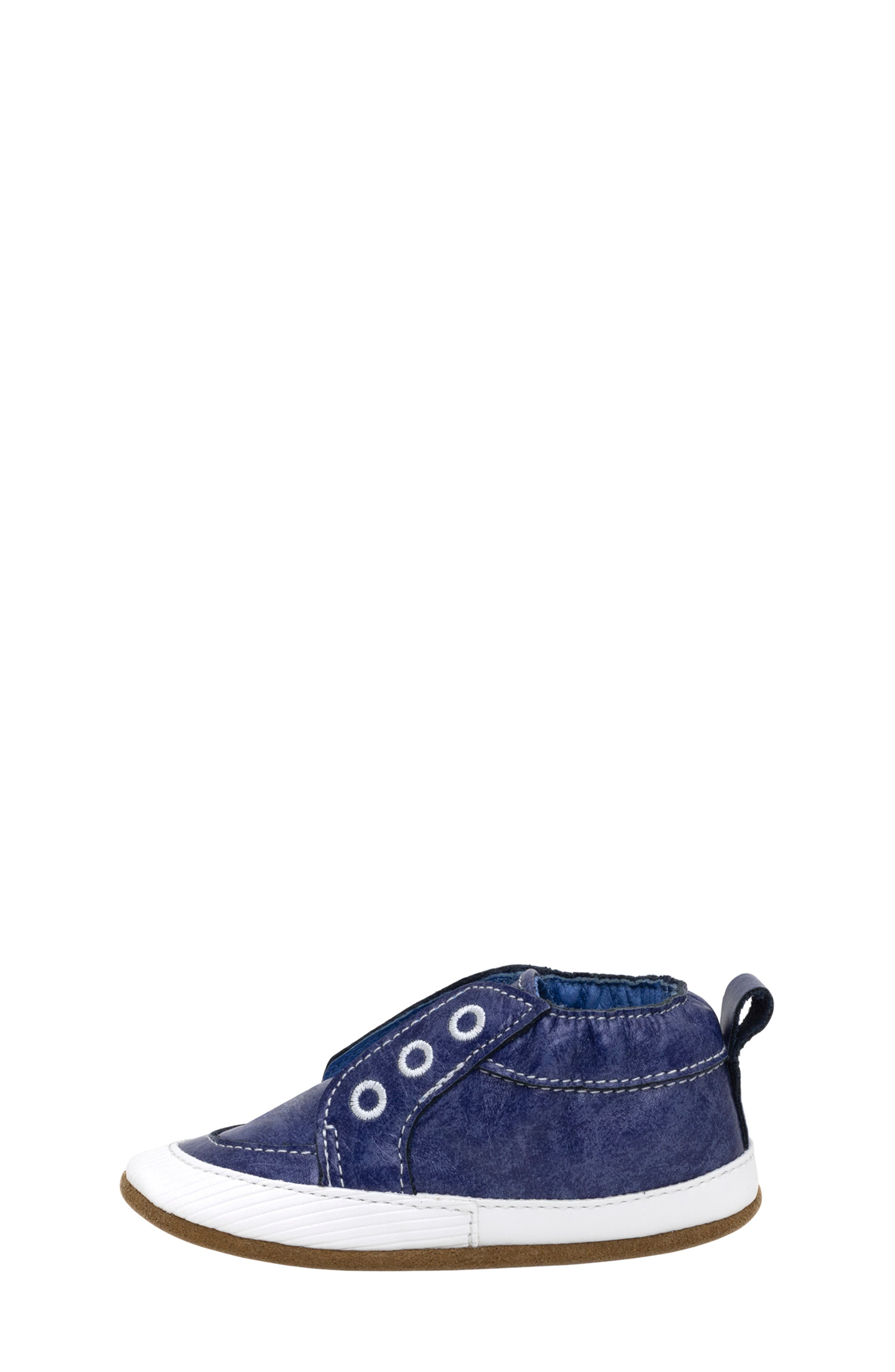 Robeez<sup>®</sup> Stylish Steve Crib Shoe, Alternate, color, Navy