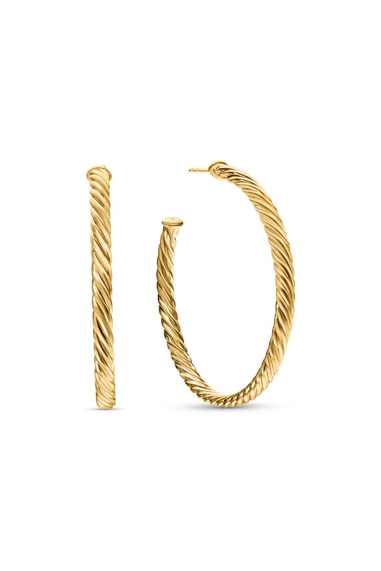 Cable Spiral Hoop Earrings, Main, color, GOLD