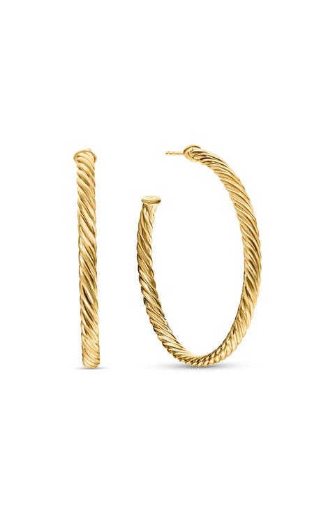 Cable Spiral Hoop Earrings