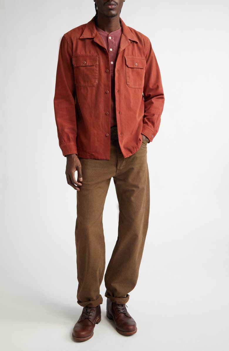 Double RL Garment Dye Long Sleeve Cotton Twill Camp Shirt, Alternate, color,