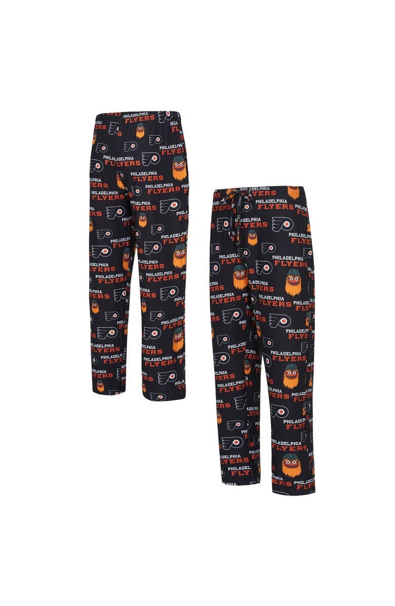 CONCEPTS SPORT Men's Concepts Sport  Black Philadelphia Flyers All Over Print Knit Pants, Main, color, Black