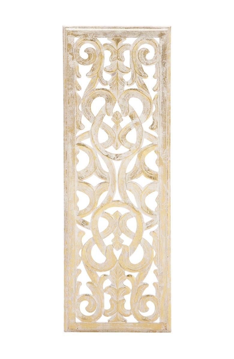 SONOMA SAGE HOME Gold Traditional Carved Scroll Wall Panel, Alternate, color, Gold