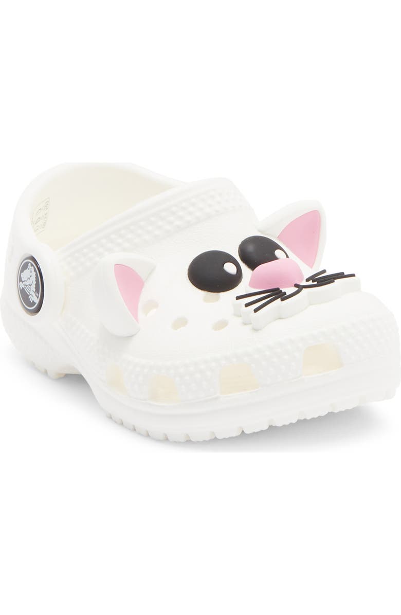 CROCS Kids' Classic I Am Cat Clog, Main, color, White/ Pink Tweed