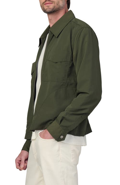 Joe's Modern Utilitarian Water Resistant Nylon Jacket In Green