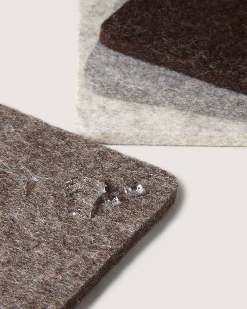 Graf & Lantz Graf Lantz Bierfilzl Merino Wool Square Coaster Multi 4 Pack In Earth