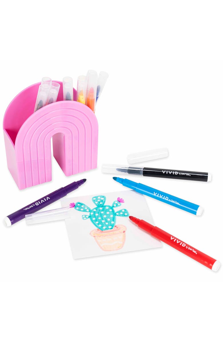 Brea Reese Vivid Eraser Markers, 11 Classic Ink Colors & 1 Erase Marker, Alternate, color, Multicolored