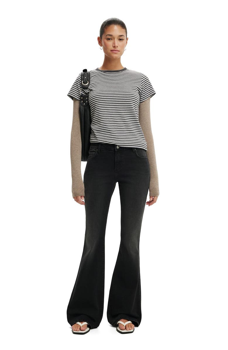 Cotton On Women's Mid Rise Bootcut Jean, Alternate, color, Shadey Black