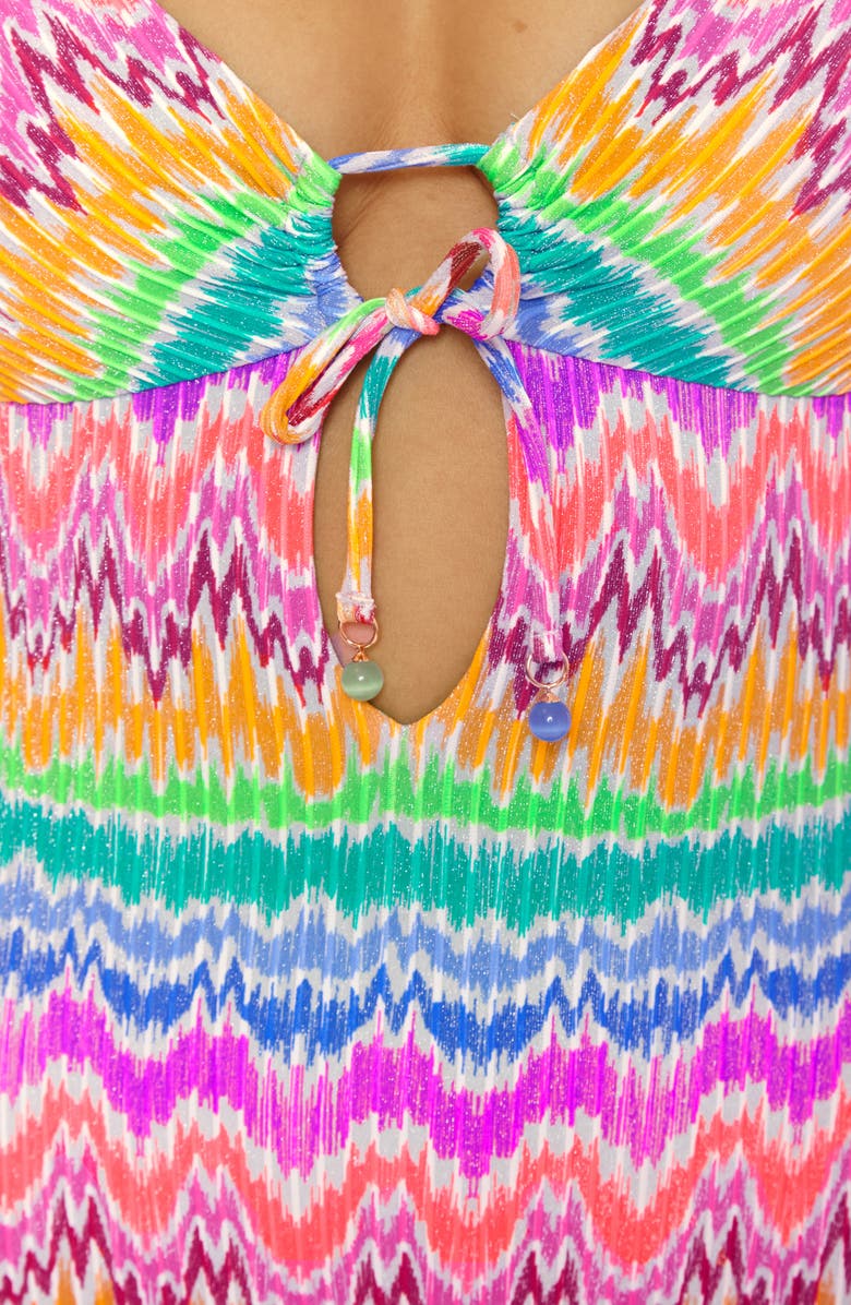 Becca Rio Metallic One-Piece Swimsuit, Alternate, color, Pink Multi