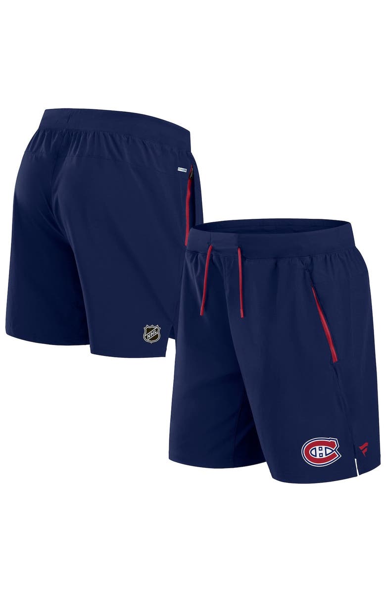 FANATICS Men's Fanatics  Navy Montreal Canadiens Authentic Pro Rink Performance Shorts, Main, color, 