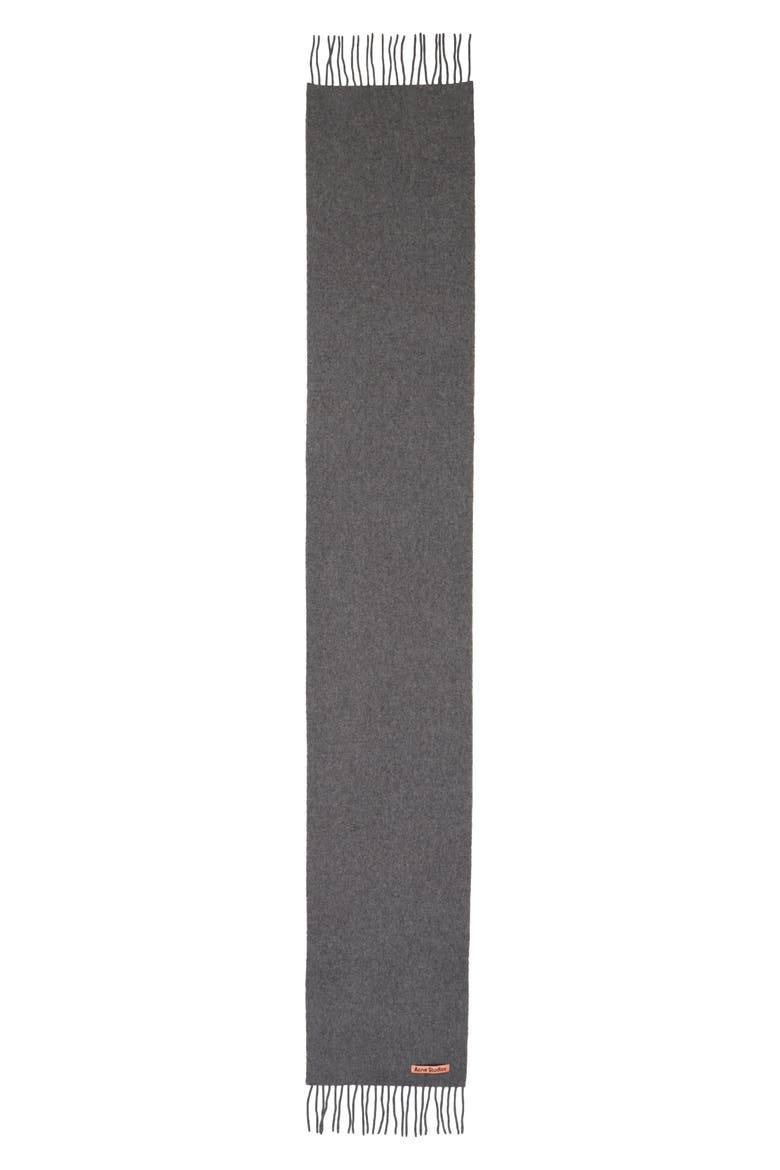 Canada Wool Fringe Scarf, Main, color, GREY MELANGE
