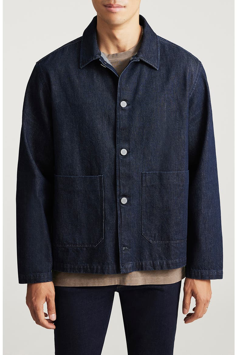 Two Pocket Denim Overshirt, Main, color, DARK INDIGO