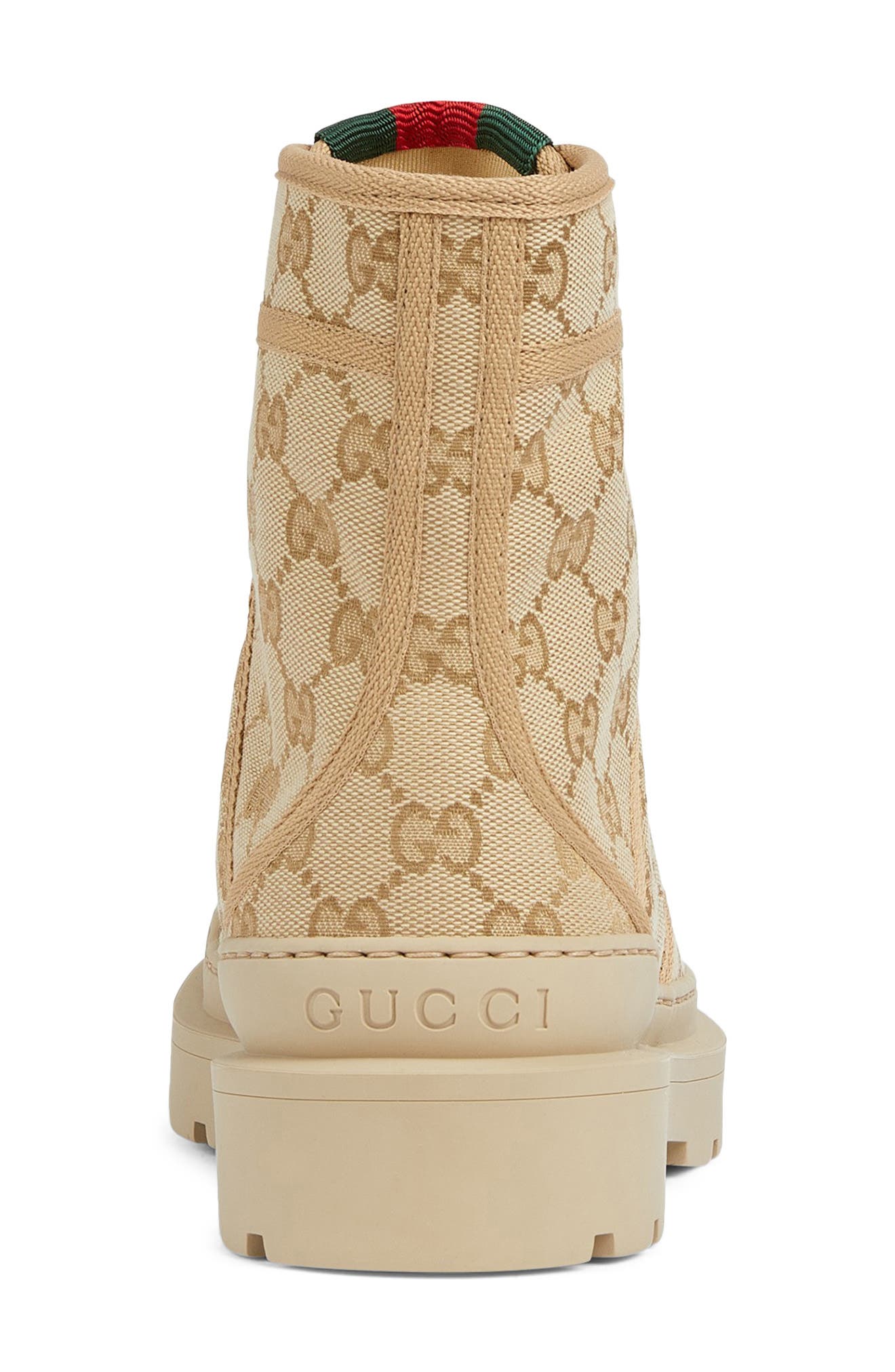 Gucci Sherlin Combat Boot, Alternate, color, New Sand/ Vrv