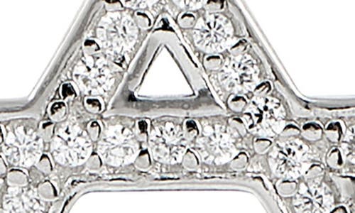 Savvy Cie Jewels Cubic Zirconia Star Of David Pendant Necklace In Silver