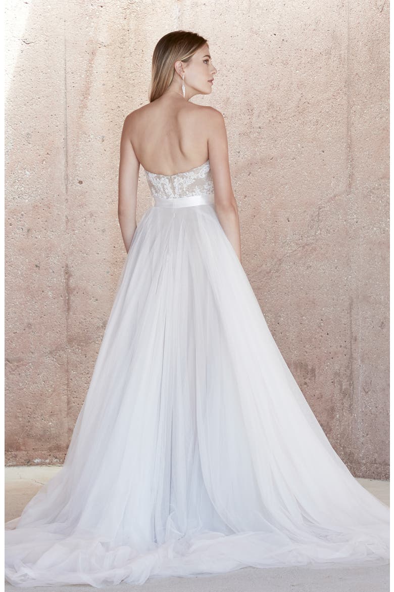 Blaze Tulle Wedding Skirt, Alternate, color, IVORY/ TUSCAN