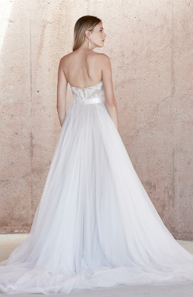 Watters Blaze Tulle Wedding Skirt, Alternate, color,