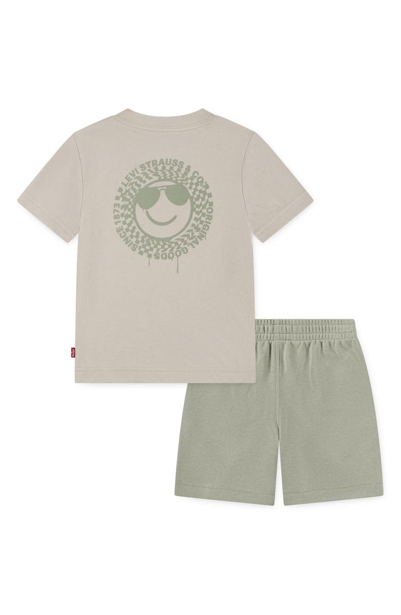 Levi's Kids' Smiley Graphic T-Shirt & Shorts Set, Alternate, color, 