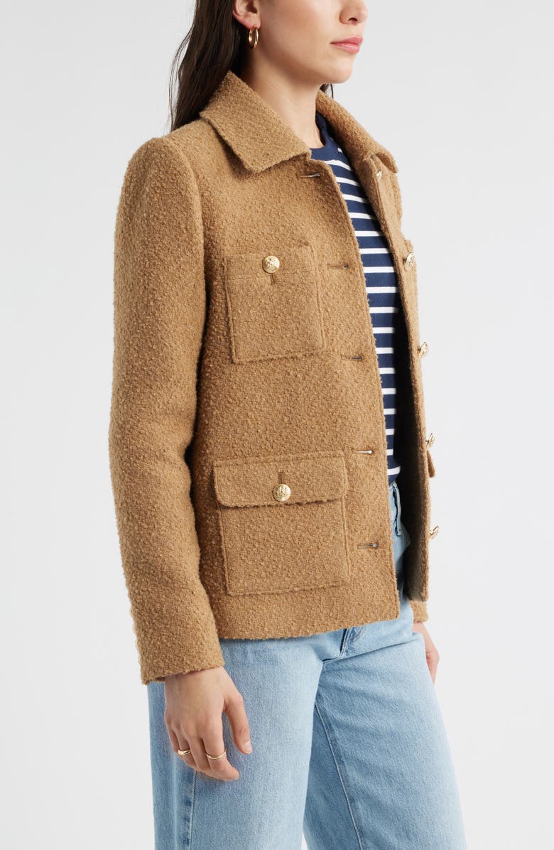 Caslon<sup>®</sup> Bouclé Jacket, Alternate, color, Tan Tannin