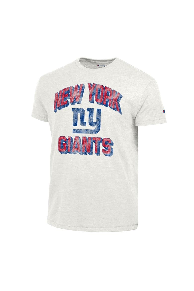 Men's Champion  White New York Giants Ultimate Tri-Blend T-Shirt, Alternate, color, White