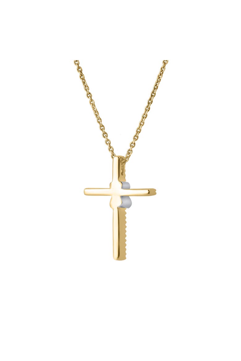 Corvielle Cross 0.1 Ct 14K Gold Diamond Pendant, Alternate, color, 14K Yellow Gold