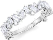 HauteCarat Radiant Cut Lab Grown Diamond 18K Gold Eternity Band
