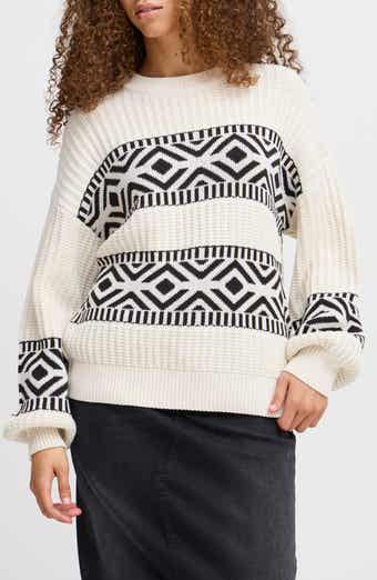 ICHI Barisa Geometric Sweater