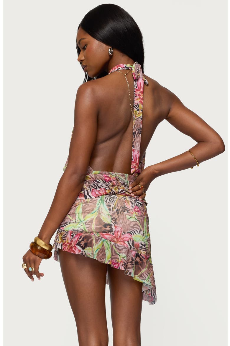 Kora Print Halter Minidress, Alternate, color, MIX