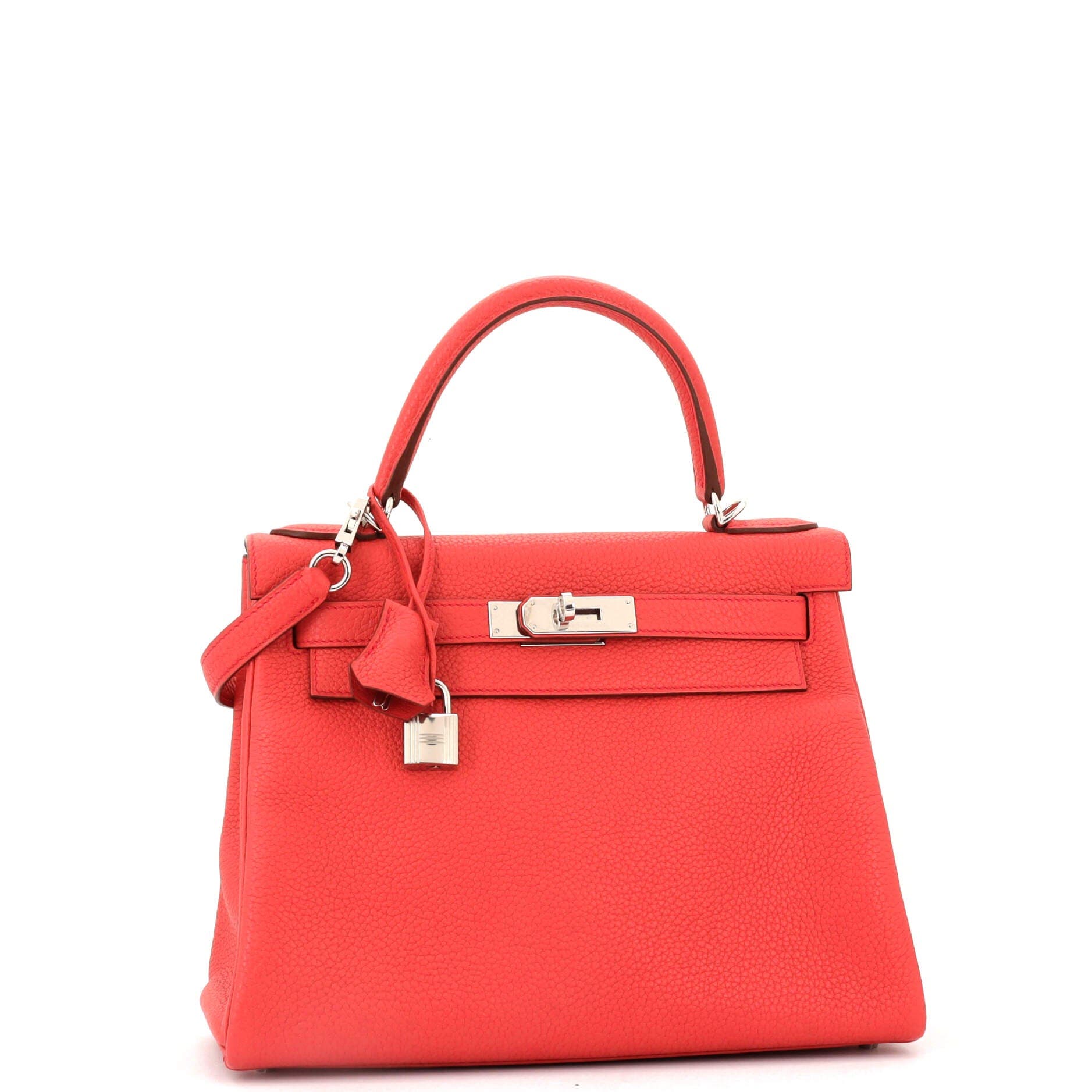 Pre-Owned Hermes Kelly Handbag Pink Togo with Palladium Hardware 28, Alternate, color, Bougainvillier