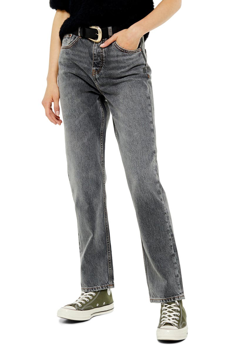 Topshop Straight Leg Editor Jeans, Main, color,