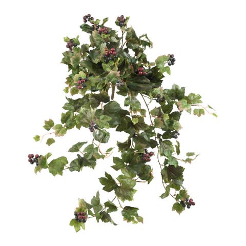 24-in Grape Leaf Hanging Artificial Plant (Set of 2)