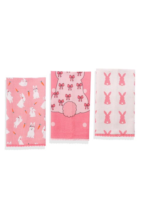 Sweet Bunny Set of 3 Cotton Kitchen Towels