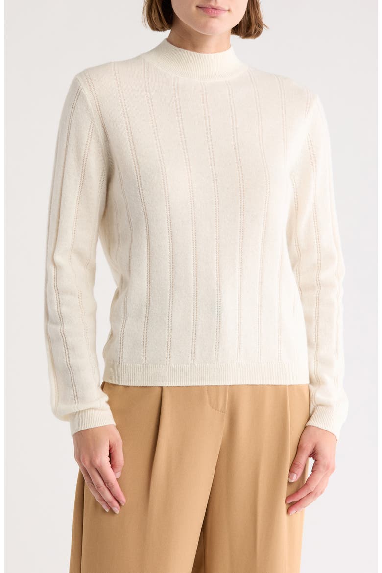 Wide Rib Cashmere Sweater, Main, color, IVORY