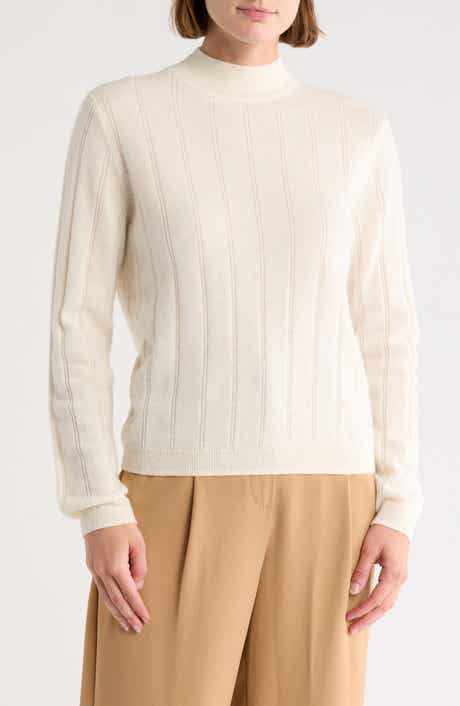 Bruno Magli Wide Rib Cashmere Sweater