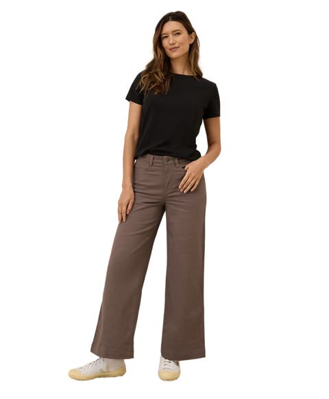 Organic Stretch Twill Wide Leg Pant