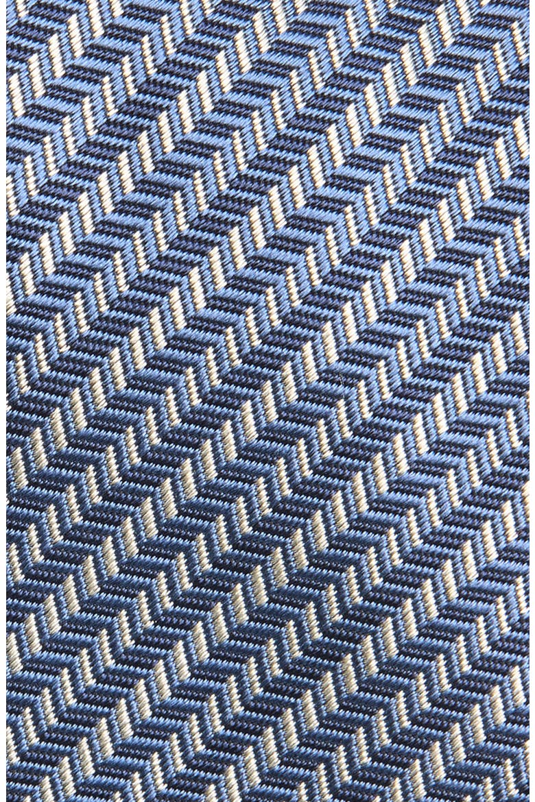 Stripe Jacquard Silk & Cotton Tie, Alternate, color, BLUE