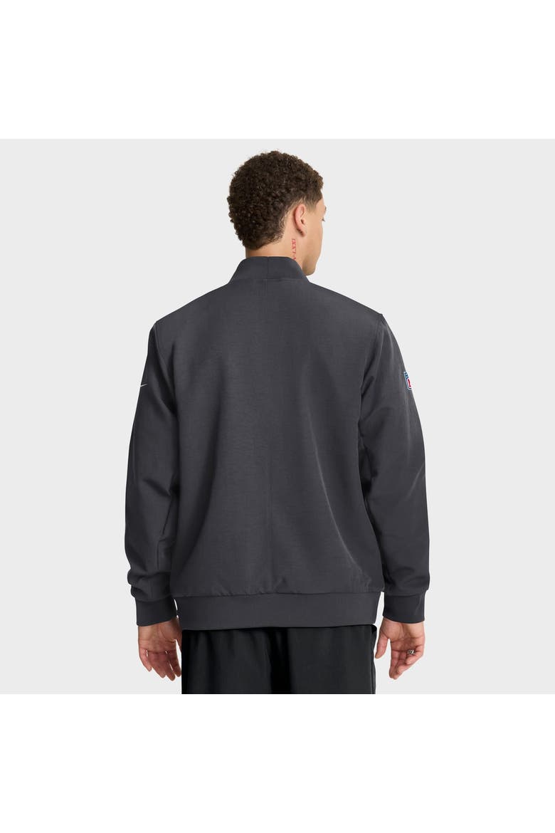 Men's Nike Anthracite Cleveland Browns Sideline Powerful Blocking Full-Zip Dri-FIT Bomber Jacket, Alternate, color, Anthracite