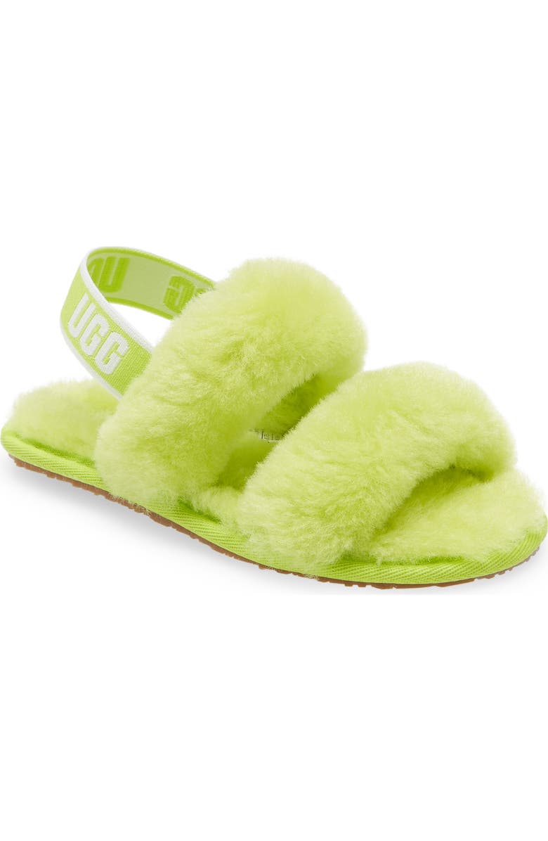 UGG<sup>®</sup> Oh Yeah Genuine Shearling Slingback Slipper, Main, color,