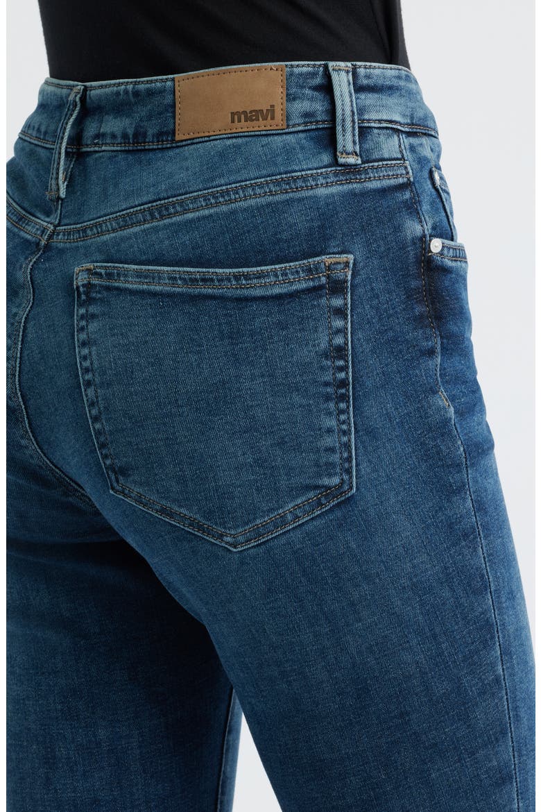 Kathleen Mid Waist Slim Boyfriend Jeans, Alternate, color, USED BRUSHED FEATHER BLUE