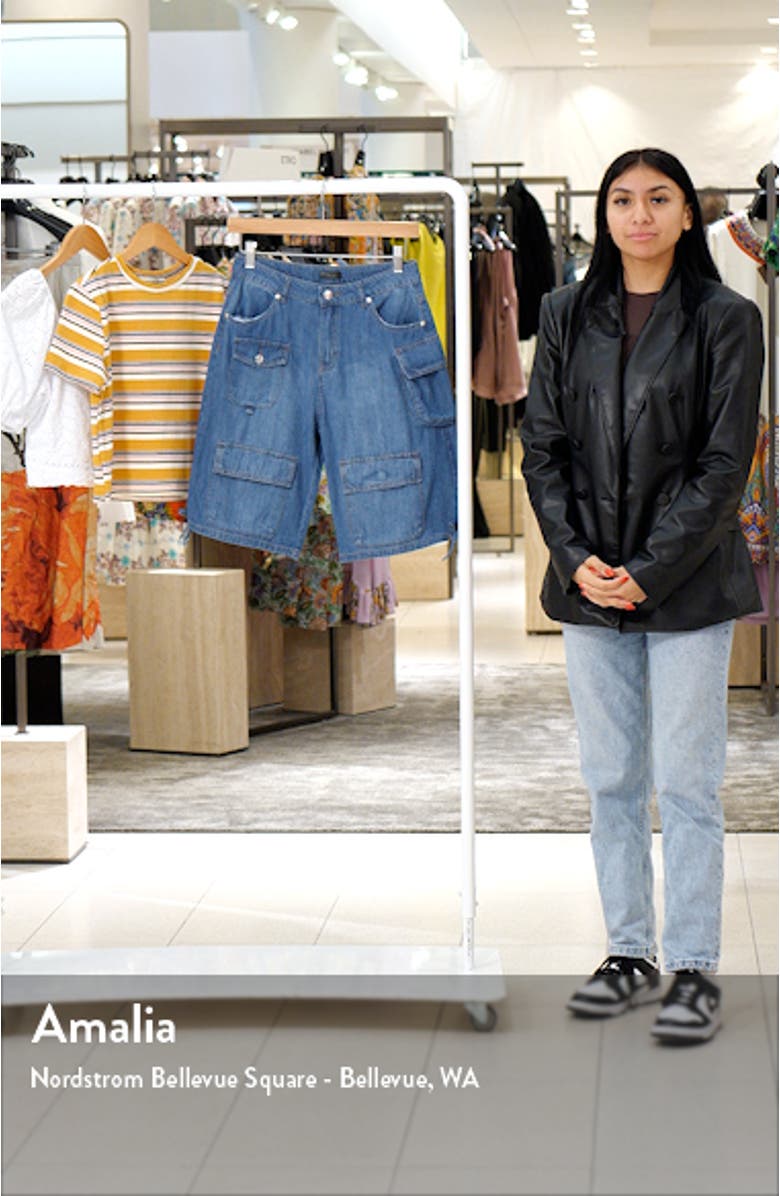 Kids' Cotton Denim Utility Bermuda Shorts, sales video thumbnail