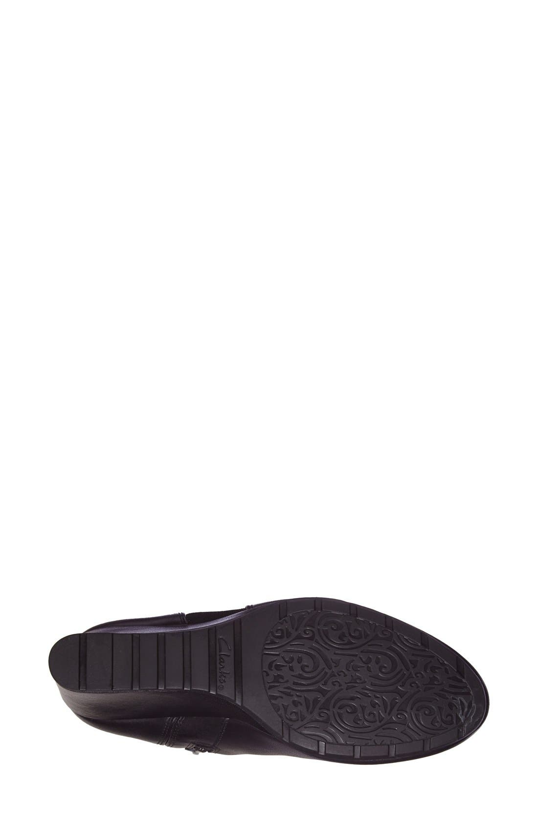 'Rosepoint Bell' Suede Wedge Boot, Alternate, color, BLACK LEATHER