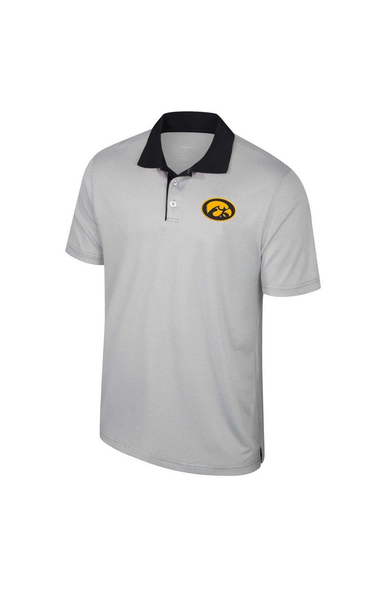 COLOSSEUM Men's Colosseum Gray Iowa Hawkeyes Big & Tall Tuck Striped Polo, Alternate, color, Gray