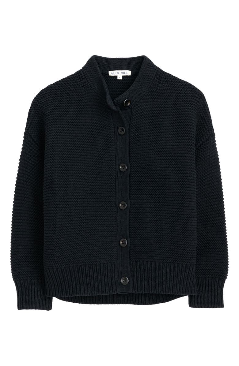 Alex Mill Chunky Cotton Cardigan, Alternate, color, Black