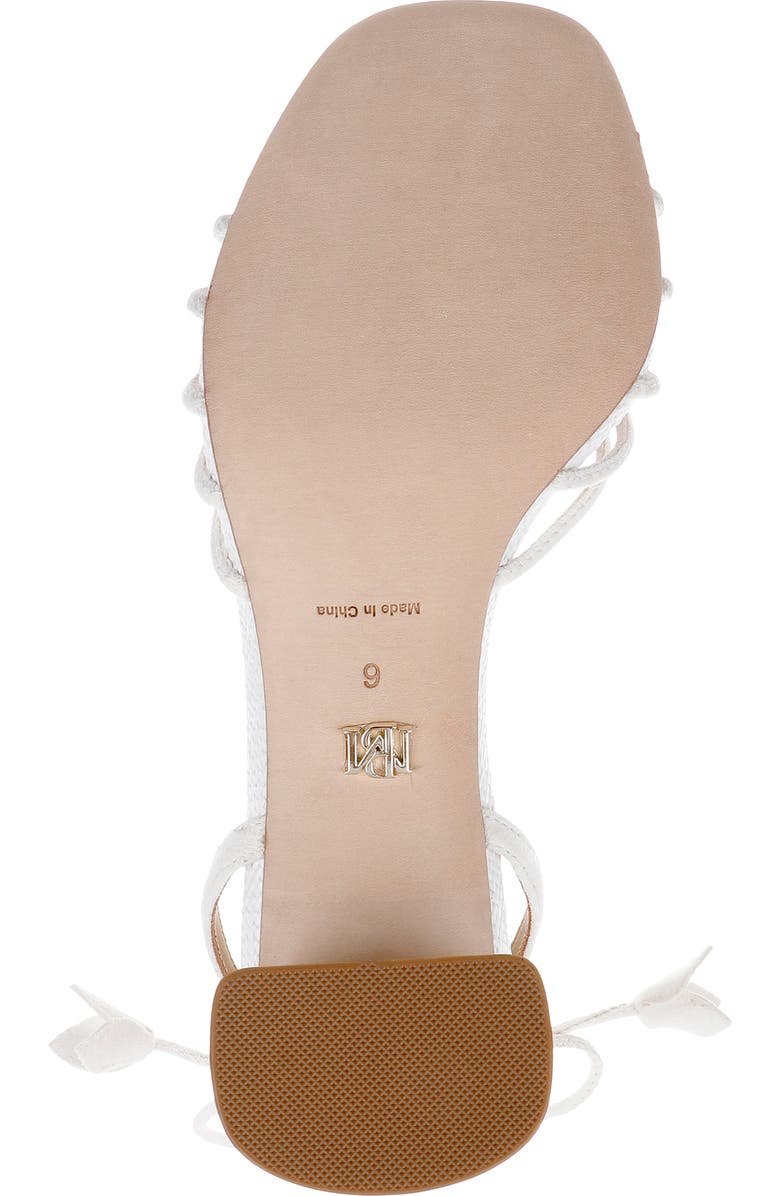 Badgley Mischka Collection Wallflower Ankle Wrap Sandal, Alternate, color, White Suede