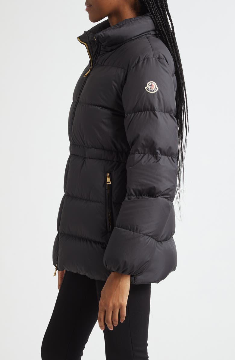 Moncler Brossette Down Jacket, Alternate, color, Black