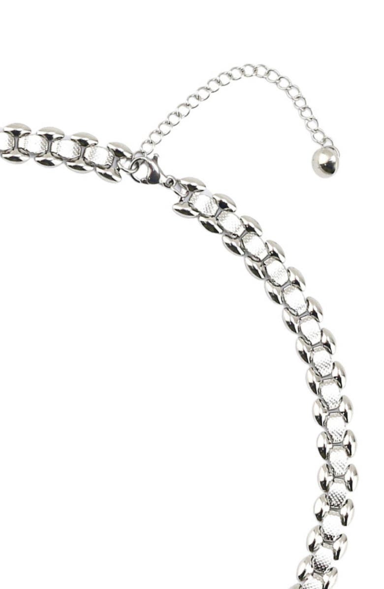 REBL Box Chain Necklace, Alternate, color, Silver