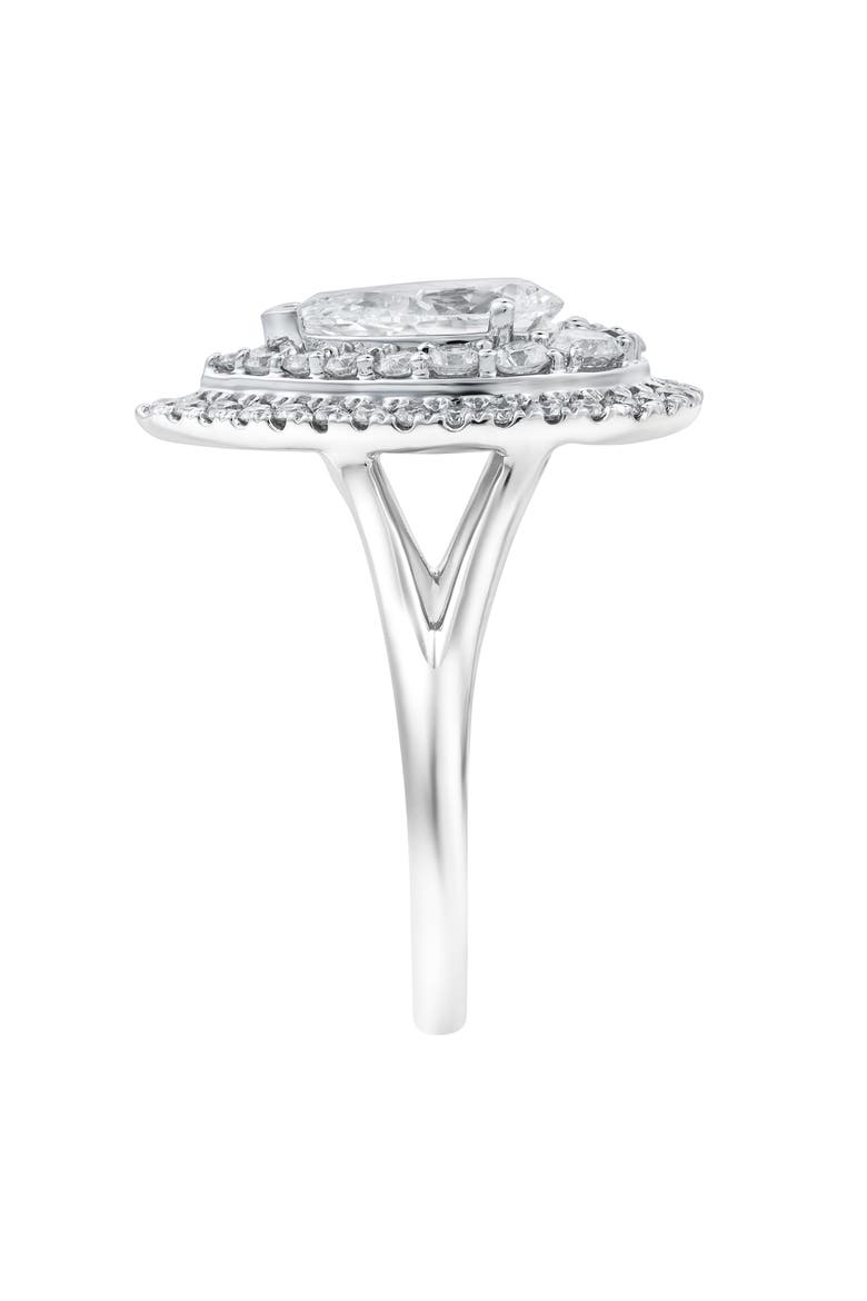 Anisa 14K White Gold Pear Lab Grown Diamond Halo Engagement Ring - 2.5 Ct, Alternate, color, 14K White Gold