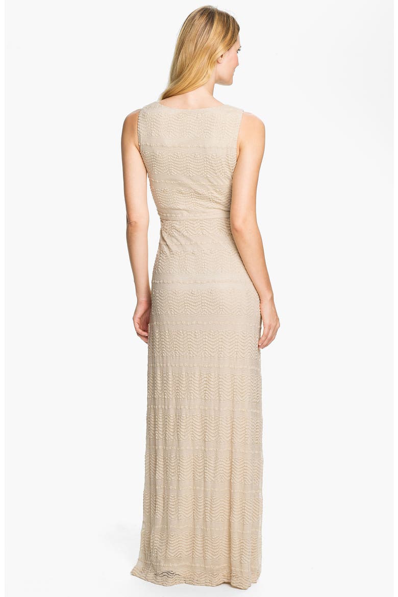 Textured Front Pleat Surplice Maxi Dress, Alternate, color, IVORY