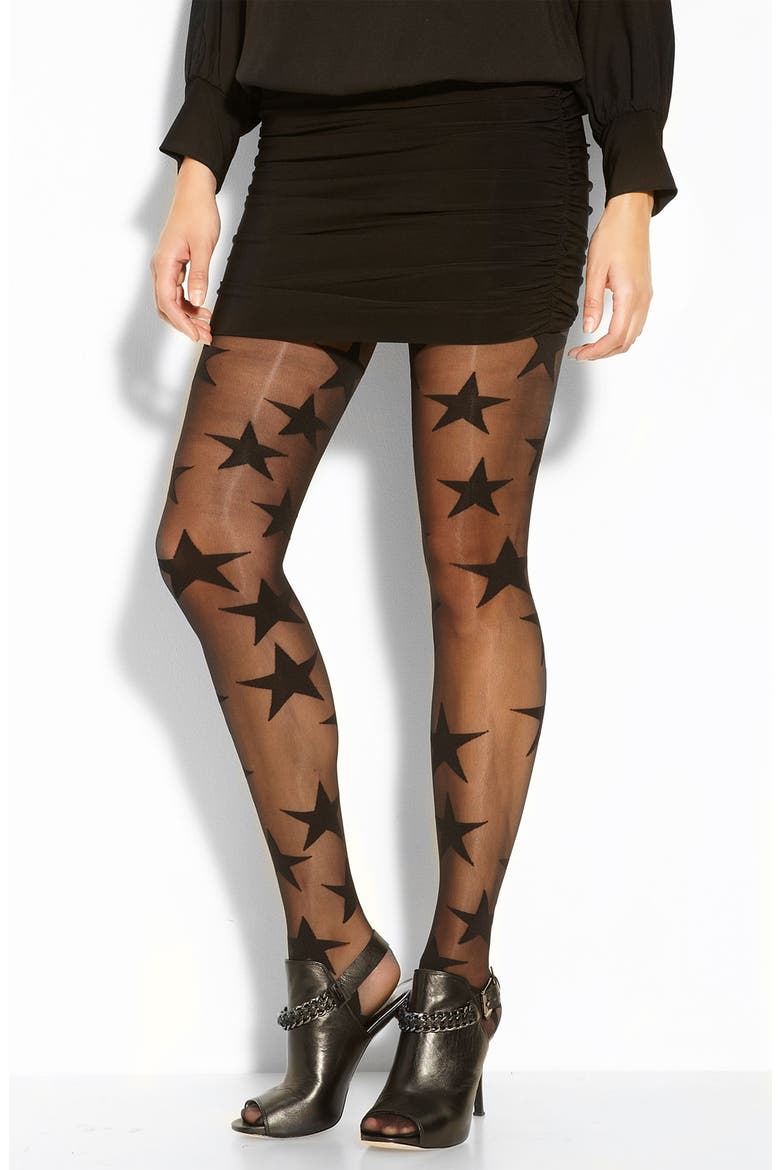 'House of Holland Superstar' Tights, Main, color, BLACK