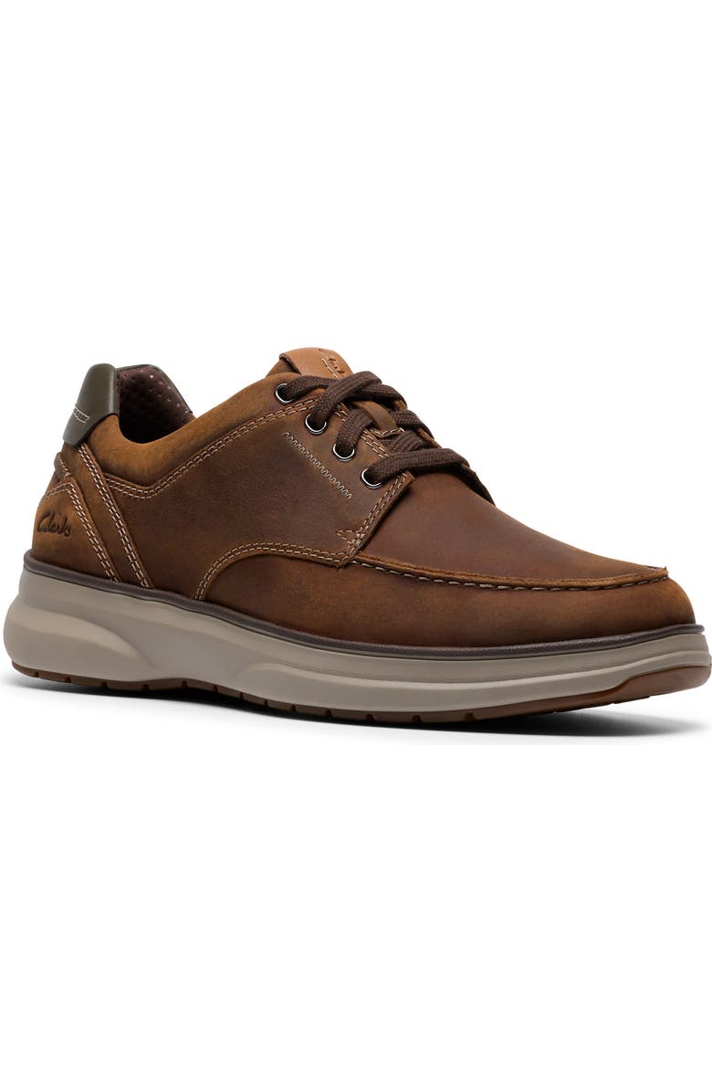 Clarks<sup>®</sup> Mullan Moc Toe Derby, Main, color, Beeswax Leather