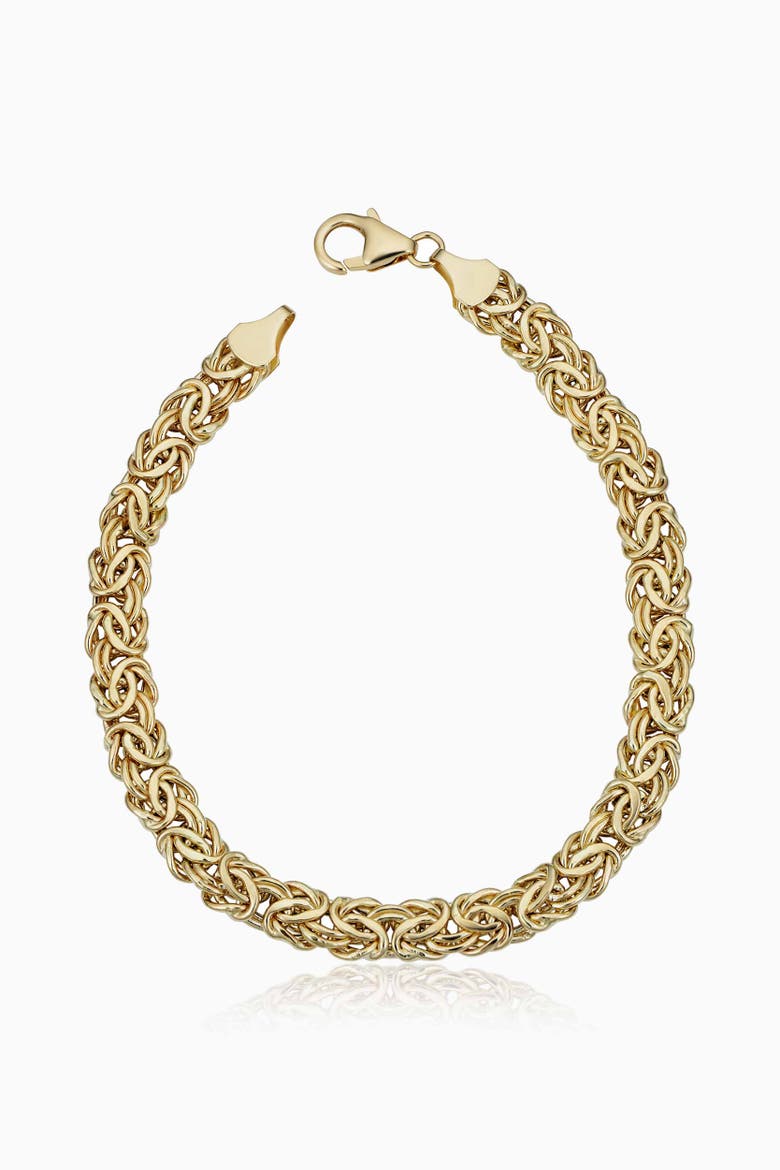 10K Gold Classic Byzantine Bracelet, Main, color, Yellow Gold