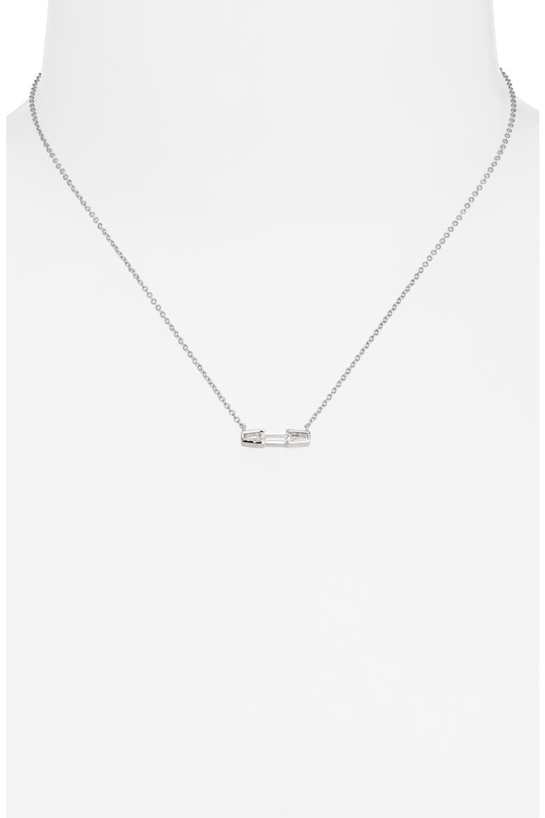 Cubic Zirconia Pendant Necklace, Alternate, color, CLEAR- SILVER